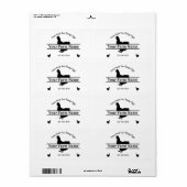 Eiwitkarton Etiket kippen Farmhouse Split Monogram (Full Sheet)