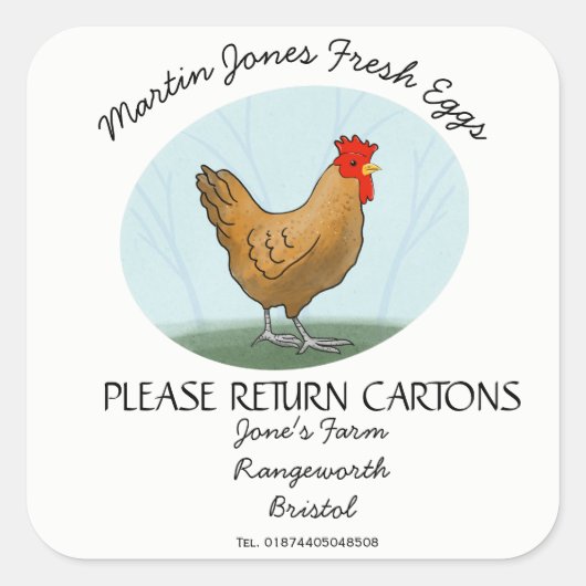 Eiwitkarton Etiket past de hengeldoos vrij aan (Voorkant)