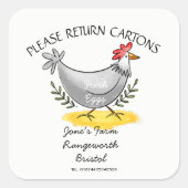 Eiwitkarton Etiket past vrije uitloop van de eidoo (Voorkant)