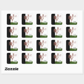 Eiwitkarton Rooster Good Morning Terracotta Wake U Vierkante Sticker (Vel)