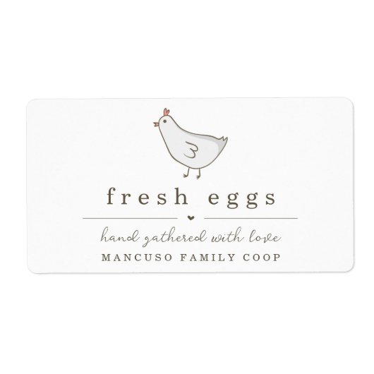 Eiwitkartonnen etiket - Aanpassen voor Boerderij o (Voorkant)
