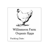 Eiwitkartonnen kippen Organic Eggs Rubberstempel (Afrduk)