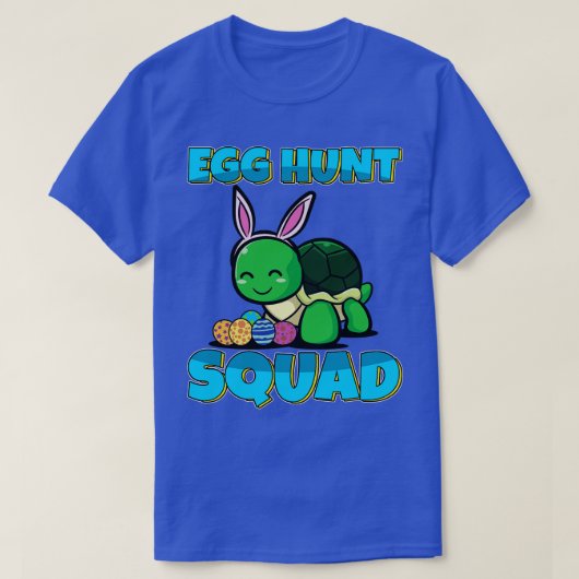 Eiwitkippentjacht op het achtplein Cute Turtle Eas T-shirt (Design voorkant)