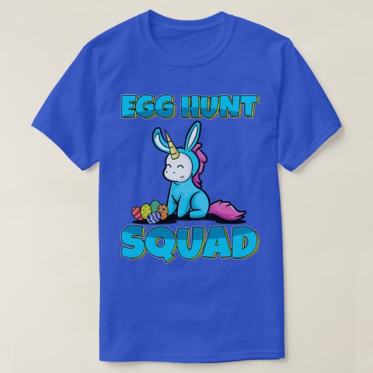 Eiwitkwadraat Cute Unicorn Easter Eggs Hunting T-shirt (Design voorkant)