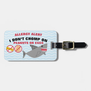 Eiwitpinda Allergy Alert Shark for Medical Kit Bagagelabel