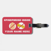 Eiwitpinda Allergy Alert Shark for Medical Kit Bagagelabel (Achterkant horizontaal)