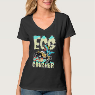 Eiwitserse monster Truck T Rex Dinosaur Easter Eg T-shirt