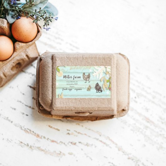 Eiwittekaart voor plankhout etiket