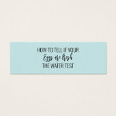 Eiwittest voor de Kaart van informatie van de klan (Voorkant)