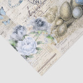 Eiwitvlinder  Floral Frans Weefselpapier Tissuepapier (Detail)