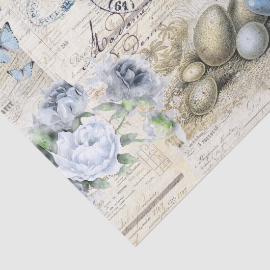 Eiwitvlinder  Floral Frans Weefselpapier Tissuepapier (Detail)