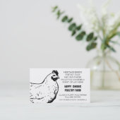 Eiwitzwart Boerderij en witkip Visitekaartje (Staand voorkant)