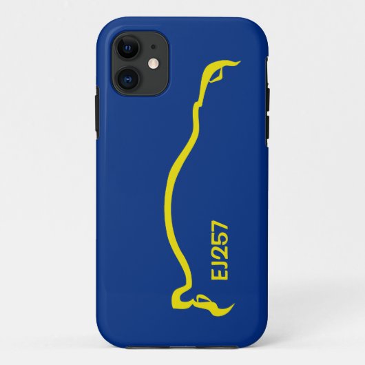"EJ257" STI Blue/Yellow Silhouette Case-Mate iPhone Case (Achterkant)