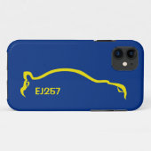 "EJ257" STI Blue/Yellow Silhouette Case-Mate iPhone Case (Achterkant (horizontaal))
