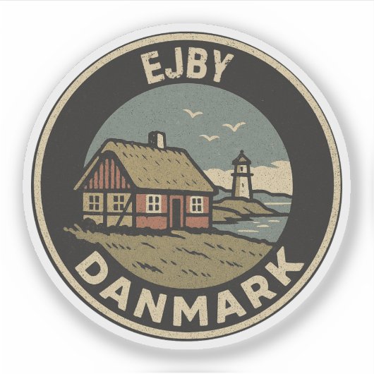 Ejby, Denemarken Danmark Sticker (Voorkant)