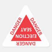 Ejectie stoel waarschuwing sticker (Voorkant)