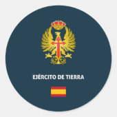 Ejercito de Tierra paspoort telefoonhoesje Ronde Sticker (Voorkant)
