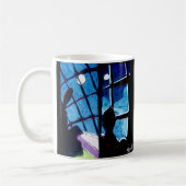 ejgoldguru - acryl - Show met motorenstraal Koffiemok (Links)