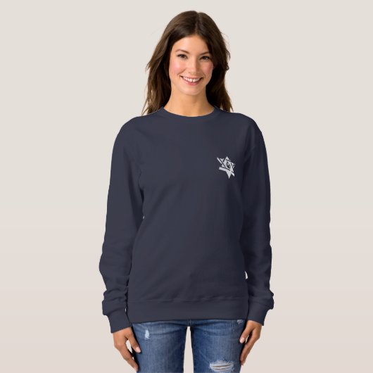 #EJH Sweatshirt voor dames in blauw (Voorkant volledig)