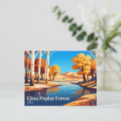 Ejina Populierenbos China Briefkaart (Staand voorkant)