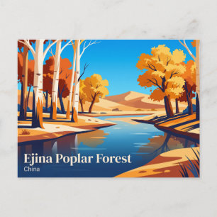 Ejina Populierenbos China Briefkaart