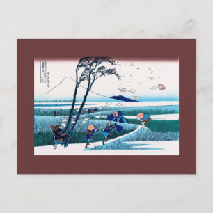 Ejiri in de provincie Suruga Hokusai Briefkaart