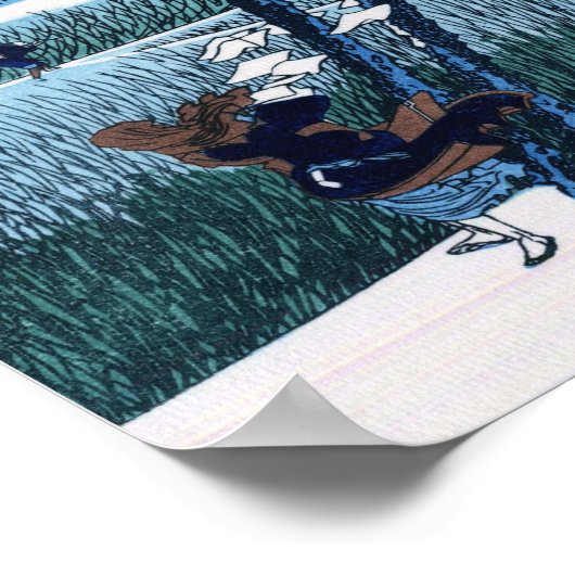 Ejiri in de provincie Suruga Hokusai Poster (Hoek)