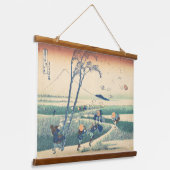 Ejiri in Suruga Hokusai Ukiyo-e Japanse kunst Hangend Wandkleed (Gebogen)