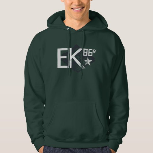 EK86 WHT-LOGO HOODIE (Voorkant)