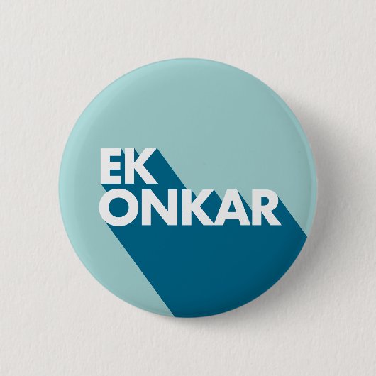 Ek Onkar Contemmodern SIkh Badge Ronde Button 5,7 Cm (Voorkant)