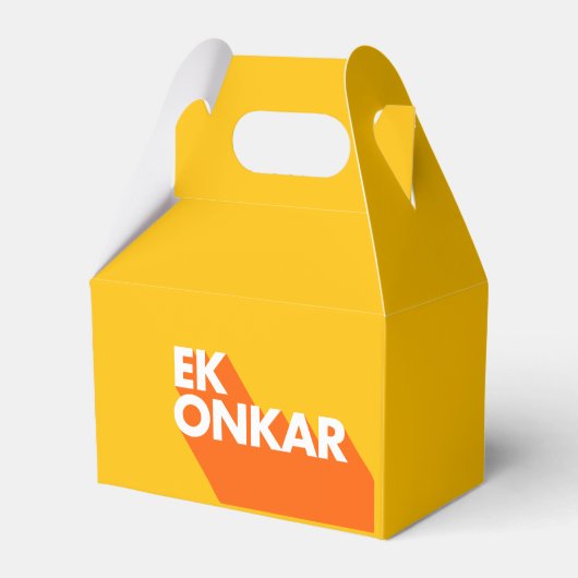 Ek Onkar Contemmodern SIkh Favor Box Bedankdoosjes (Achterkant)