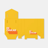 Ek Onkar Contemmodern SIkh Favor Box Bedankdoosjes (Uitgevouwen)