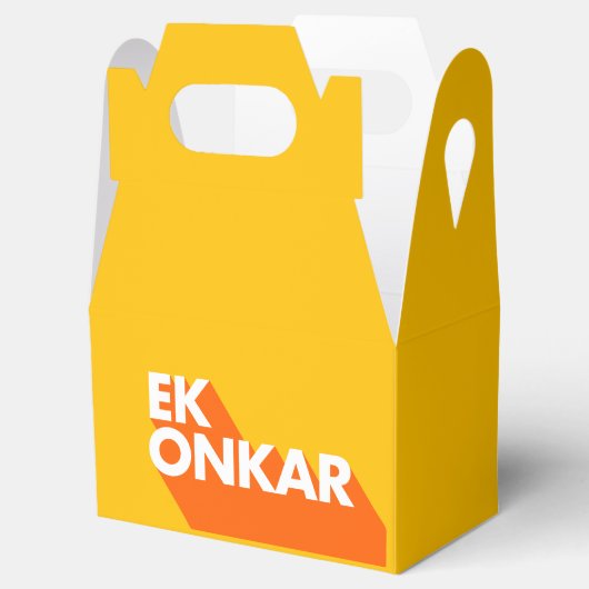 Ek Onkar Contemmodern SIkh Favor Box Bedankdoosjes (Geopend)