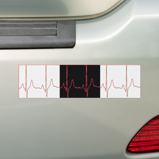 EKG BUMPERSTICKER (Op auto)