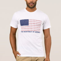 EKG ECG lines USA flag Heartbeat of America