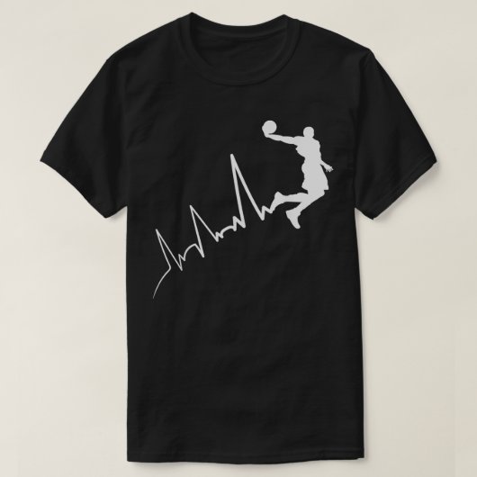 EKG frequency of basketball player heartbeat dunki T-shirt (Design voorkant)