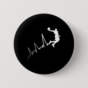 EKG-frequentie basketbalspeler: hartslag dunki Ronde Button 5,7 Cm
