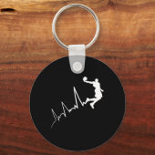 EKG-frequentie basketbalspeler: hartslag dunki Sleutelhanger (Voorkant)