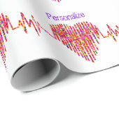 EKG-hartlijn Cadeaupapier (Rol Hoek)