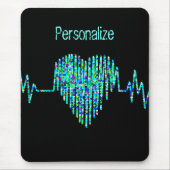 EKG-hartlijn Muismat (Voorkant)