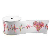 EKG-hartlijn Satijnen Lint (Spoel)