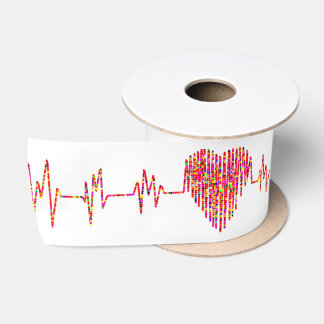 EKG-hartlijn Satijnen Lint