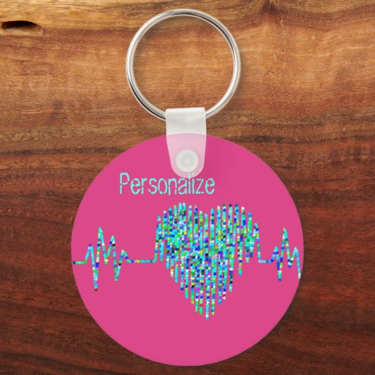 EKG-hartlijn Sleutelhanger (Voorkant)
