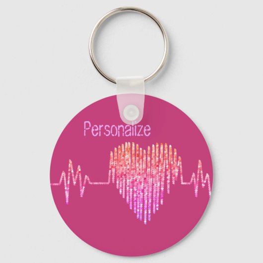 EKG-hartlijn Sleutelhanger (Voorkant)