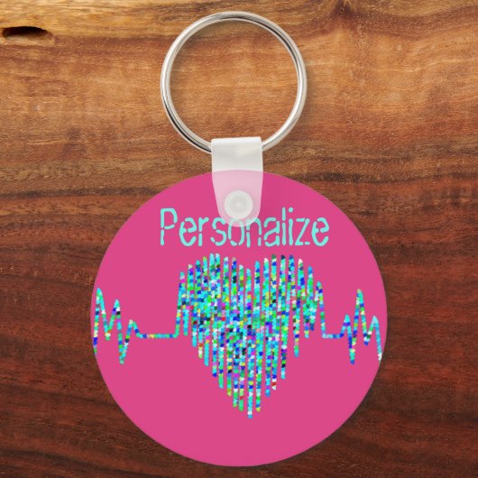 EKG-hartlijn Sleutelhanger (Voorkant)