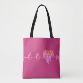 EKG-hartlijn Tote Bag (Voorkant)