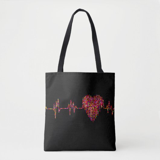 EKG-hartlijn Tote Bag (Voorkant)