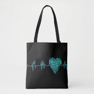 EKG-hartlijn Tote Bag