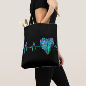EKG-hartlijn Tote Bag (Dichtbij)
