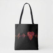 EKG-hartlijn Tote Bag (Voorkant)